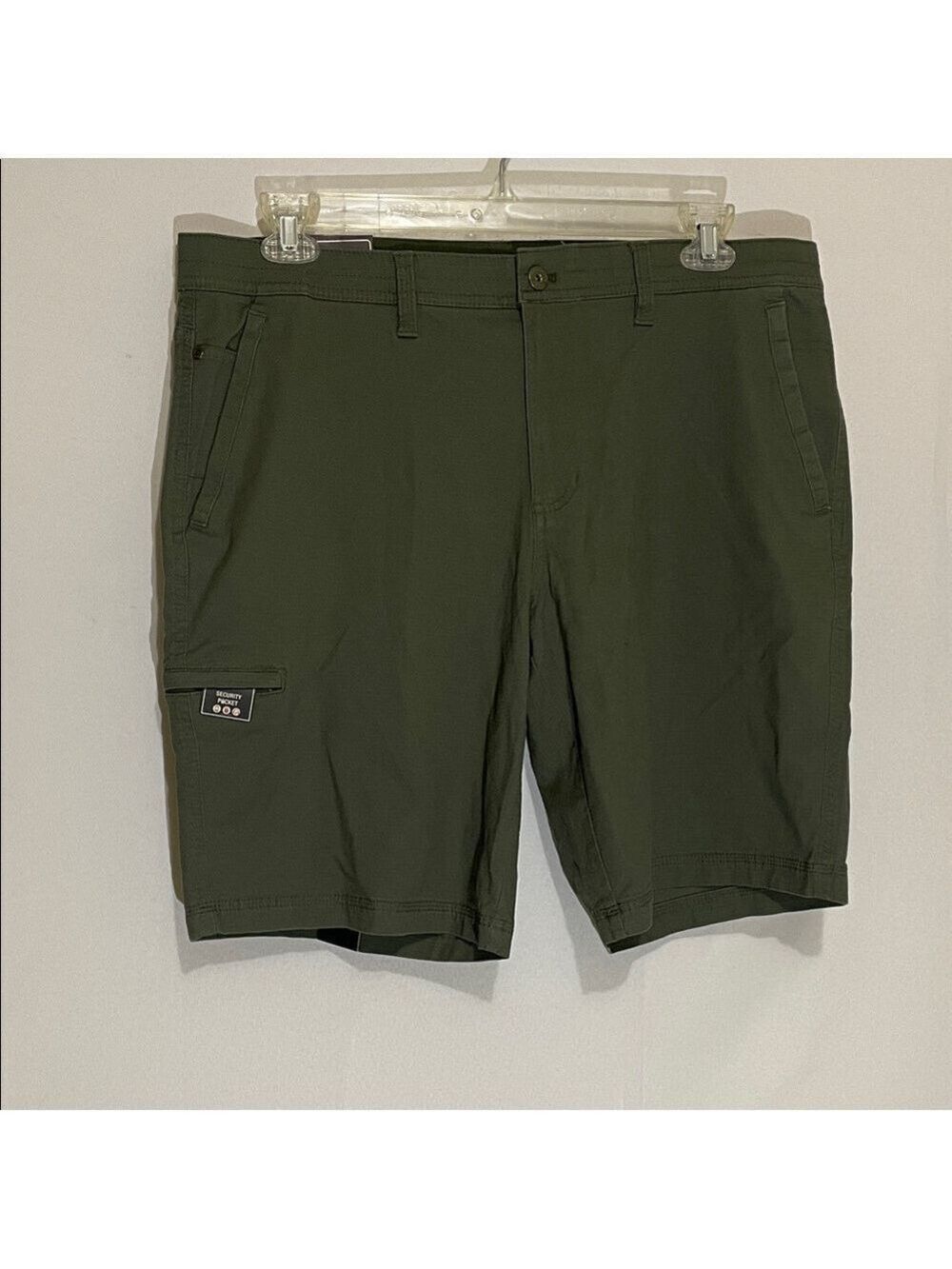 Men's Weatherproof Olive Green Utility Cargo Shorts Sz 36